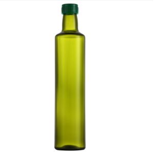 Sealing Type Pull Ring Square Clear Glass 250ml 500ml Olive Oil Bottle With Lid
