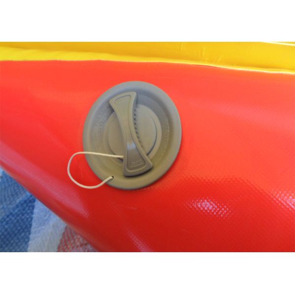 Hot Air Welded Inflatable Banana Boat Yellow Red Durable 0.9mm PVC Tarpaulin