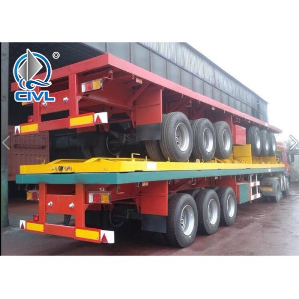 40 Feet Flatbed Semi Trailer With 3 Axles, Semi Trailer Truck from China