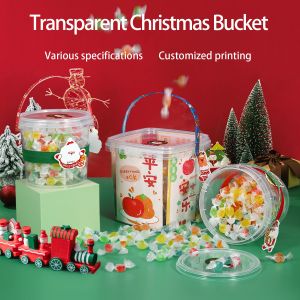 280ml 300ml 500ml 750ml 1L 1.5L 2.5L 4L Plastic Food Storage Pail Christmas