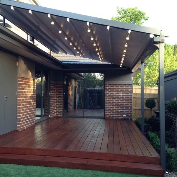 Quality PVC Pergola Modern Retractable Shade Awning Aluminum Automatic Shade Awnings wholesale