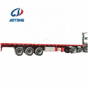 China 40 tons Max Payload 20ft Tri-Axle Skeleton Semi Trailer for Car Trailer Transportation on sale