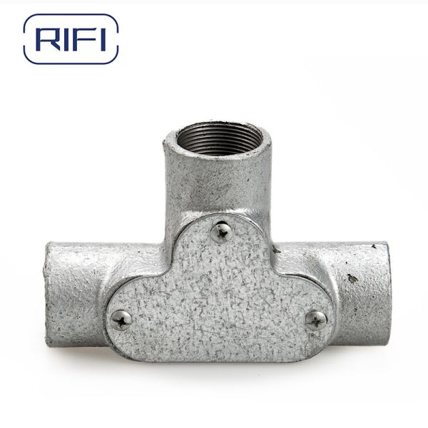 Quality 20MM GI Electrical Conduit Fittings Hot DIP Galvanized Tee Elbow wholesale