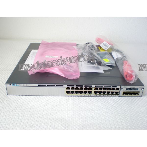 Ethernet Network Switch WS-C3750X-24P-L 24 Port Cisco SFP Expansion Slot Type