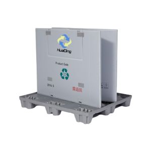 Customizable foldable hdpe large packaging sleeve solid plastic box pallet for