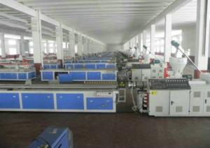 China WPC PVC Skirting Board Production Line , Double Screw Extruder on sale