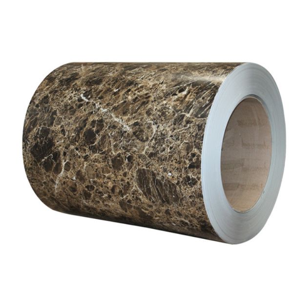 Quality 3003 H24 Aluminium Marbling Coil 0.80*1200 PVDF Colorful ALUMINUM Wall Cladding Customized Pattern 50 Years Warrant wholesale