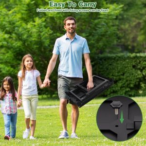 2-3Kg Universal Portable Folding Grill Table with Caster Wheels and Double Side