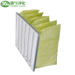 HVAC System Polyester Pocket Air Filter Bag M6-M9 3200m³/h Air Volume Galvanized