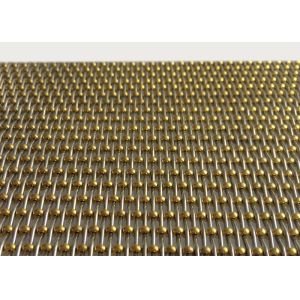 ODM PVD Copper Woven Lock Crimp Wire Mesh 3.2mm Partition Metal Mesh