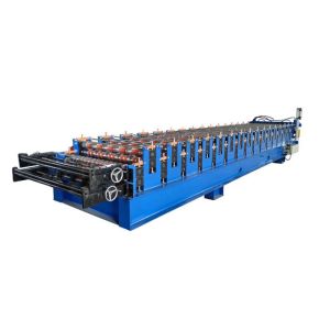 Rib Roof / Corrugated Sheet Roll Forming Machine Weight 9600kg With PLC Touch