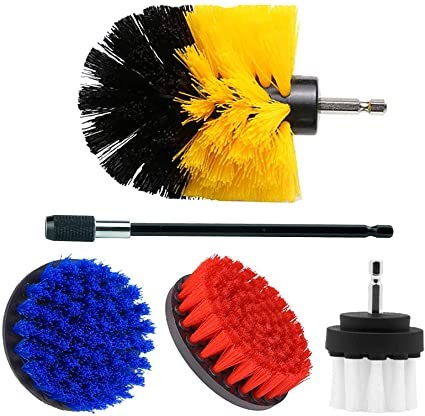 Quality 5Pcs Drill Cleaning Brush Attachment Polypropylene Power Scrubber Kit wholesale
