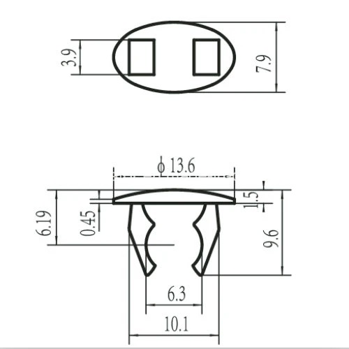 Dishwasher 220V LED Indicator Light IP65 7mm Indicator Lamp