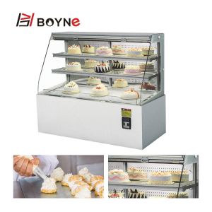 Single Sided Open Three Tier Cake Display Case LED Indoor Lighting use in the