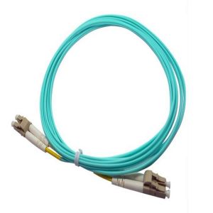 LC / PC Aqua Multimode OM3 Optical Fiber patch cord for communication