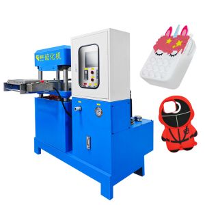 PVC Keychains Rubber Vulcanizing Machine Wear Resistant 50T Silicone Label