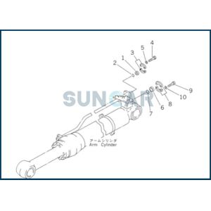 China Service Kit For 208-63-62100 2086362100 Arm Cylinder Fits PC200CA-6 PC210-6 on sale