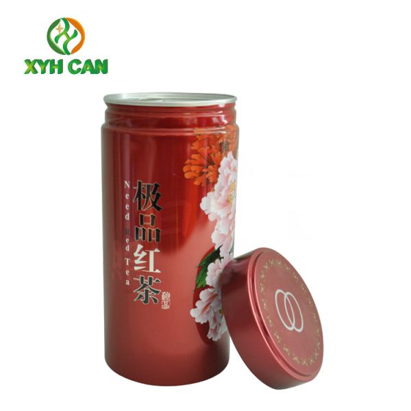 Tea Tin Can Unique Food Grade Box Packaging with Custom Logo Printing