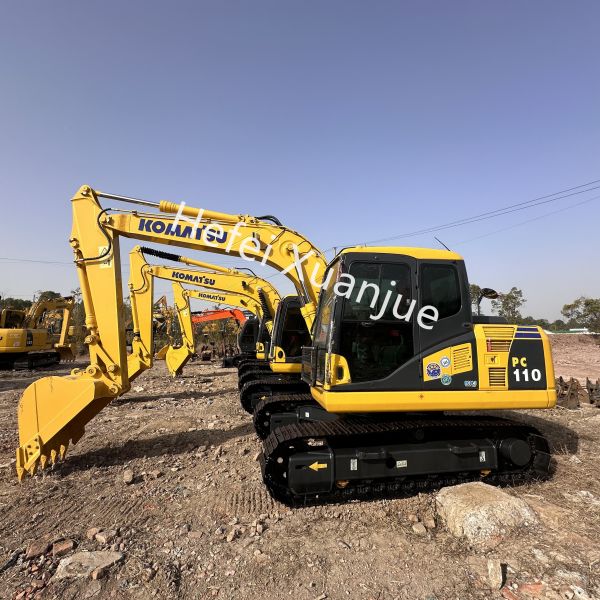 Used Komatsu PC110 Construction Excavator Efficient Maximum Main Pump Flow