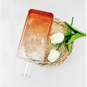 Glass Collar Round Shape Brandy Tequila Whisky Bourbon Empty Bottle 500ml