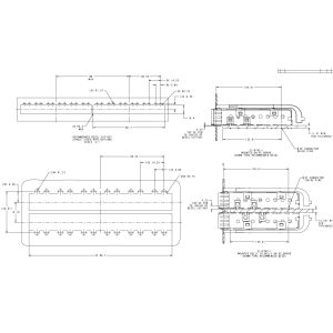 TE 2110742-1 SFP+ Cage Ganged (1 x 6) Connector External Springs Included