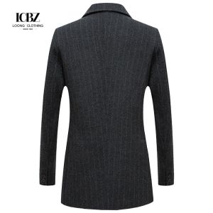 LCBZ Custom Winter Over Jacket Men's Plus Size Parkas and Long Coats for Cold