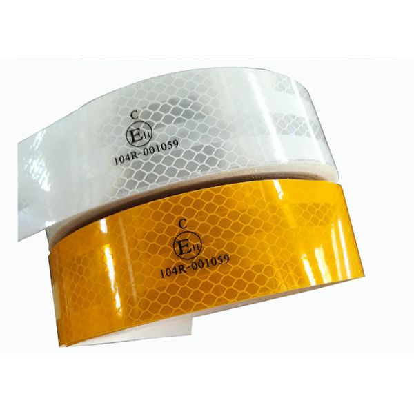 Quality Industrial Ece 104 Reflective Tape , Yellow Conspicuity Tape  Approval In Reflective Material wholesale