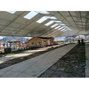 Wind Resistant Transparent Party Tent Temporary Use Large With PVC Sidewalls