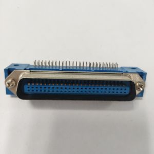 57 CN Series Right Angle PCB Male Centronics 50 Pin Connector With Round Head