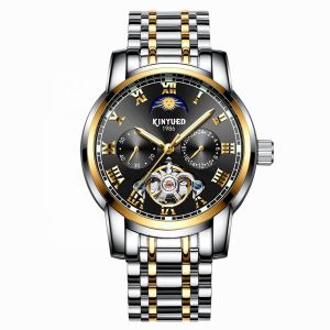 Black Dial Skeleton Mechanical Watch Automatic Mechanical Watch