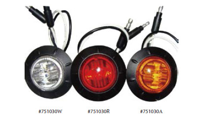 12V 3/4'' Round LED Trailer Marker Lights With Grommet