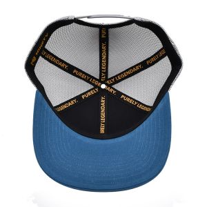 6 Panel Pre Curved Brim Mesh Snap Back Sports Hats 3D Embroidered Logo 112 Brand