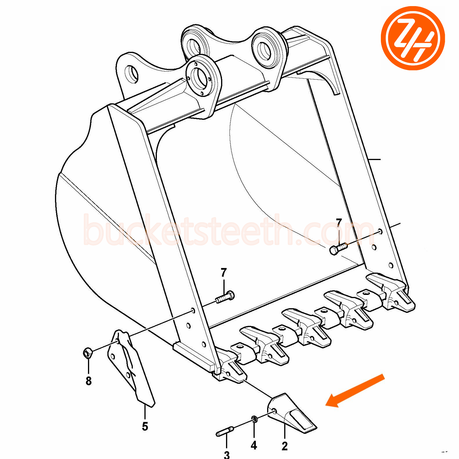 14530544RC Excavator Bucket Teeth