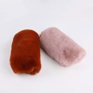 Super Soft 100% Polyester 20-25mm D Knitted Fabric Rabbit Fur Fabric for