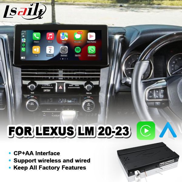 Lsailt Wireless Android Auto Carplay Interface for 2020-2023 Lexus LM 350 LM300h