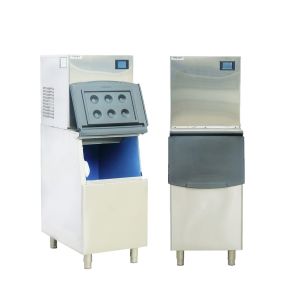 Silver Exterior Surface Ice Cube Maker Machine Large Ice Capacity SS304 Shell