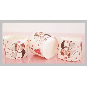 Party Decorating Set Ivory Paperboard Muffin Baking Cups