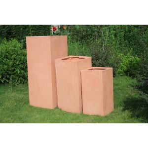 7-8 Years Indoor Life Time Fiber Clay Planter For Tall Rectangle Spaces