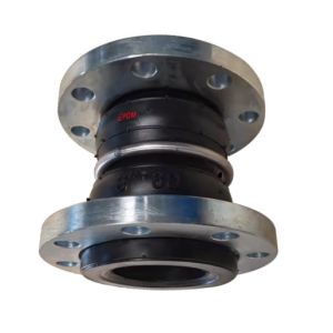 Galvanized Carbon Steel EPDM Connector 3'' DN80 Double Ball Bellows Flanged