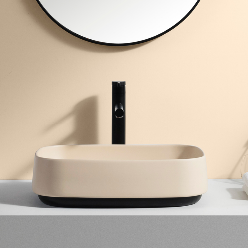 Quality Aqua Cubic Rectangle Wall Mount or Counter Top Ceramic Washing Bathroom Lavatory Sink wholesale