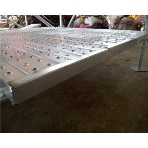 Strong Perforated 12 Foot Scaffold Planks Metal Walk Boards Customized Length