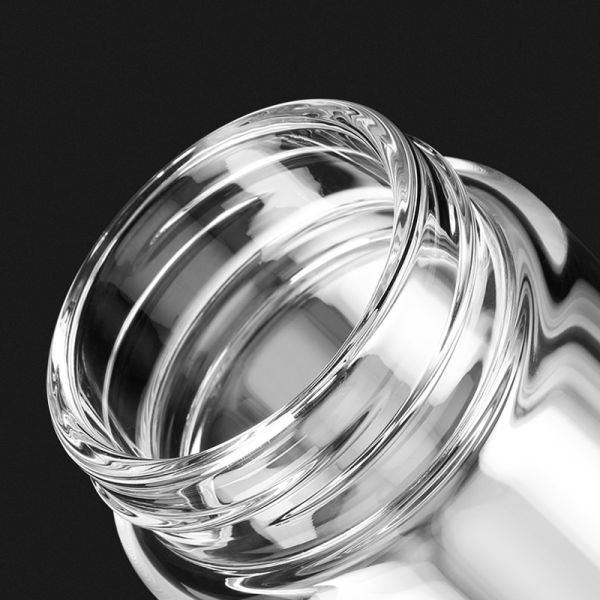 Double Walled Glass Tea Strainer Bottle Flask Unbreakable Custom