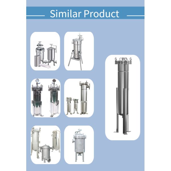 304 / 316 Industrial SS Bag Filter Housing Low Pressure Drop