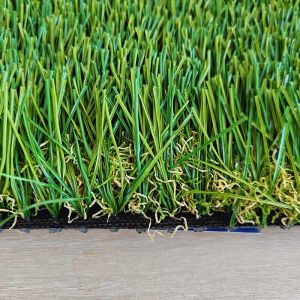 Green Artificial Landscape Grass With Low Maintenance Cost And High Density Of