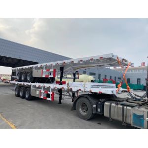 Fuwa / BPW Axle Semi Trailer Flat Bed 3 Axle Container Transport Not Self