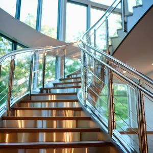 Sleek Satin Stainless Steel Handrails for Contemporary Interiors