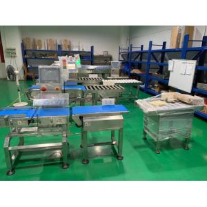 Biscuit Package In Line Checkweigher Conveyor With Rejector SUS304 Material