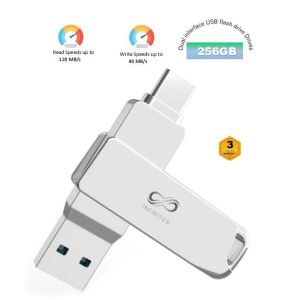 120MB/S Dual Interface USB Flash Drive 128GB USB C/Type-C Interface And USB A