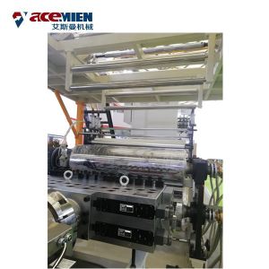 PVC Floor Extruder Tile Production Line , SPC Plastic Flooring Making Machine