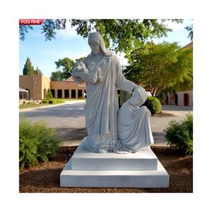 Classical Hand Carved Marble Mother Teresa Marble Sculpture